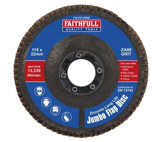 Faithfull Flap Disc  115mm X 22mm