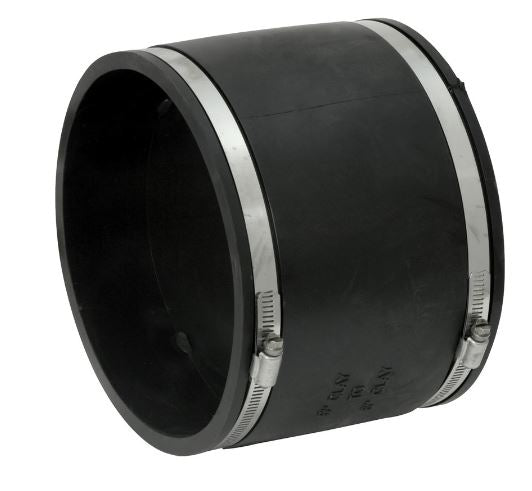 FC0144 - Rubber Coupling Clay To Clay Flexible Connector 4" x 4"