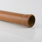 BM B4406 6 Metre 110mm Underground Drain Pipe - Single Socket