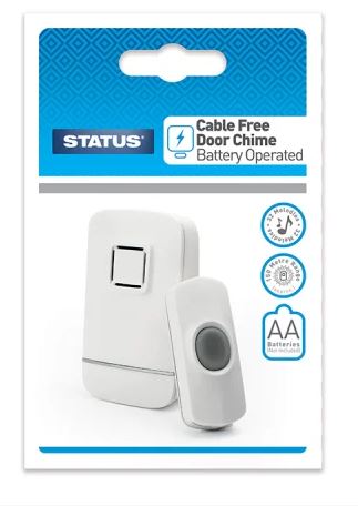 Status Door Chime Battery Operated White