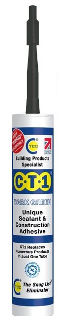 C-TEC CT1 Dark Green Construction Sealant & Adhesive 290ml