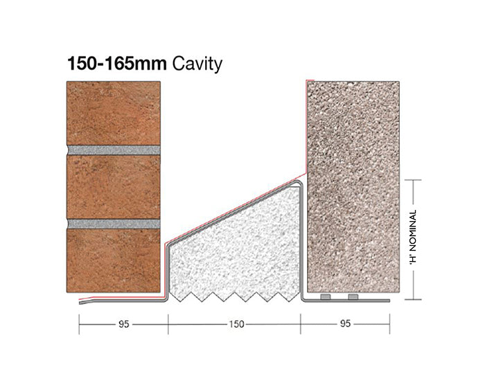 Birtley Steel Cavity Lintel 1050mm CB150 S/D (150mm Cavity)