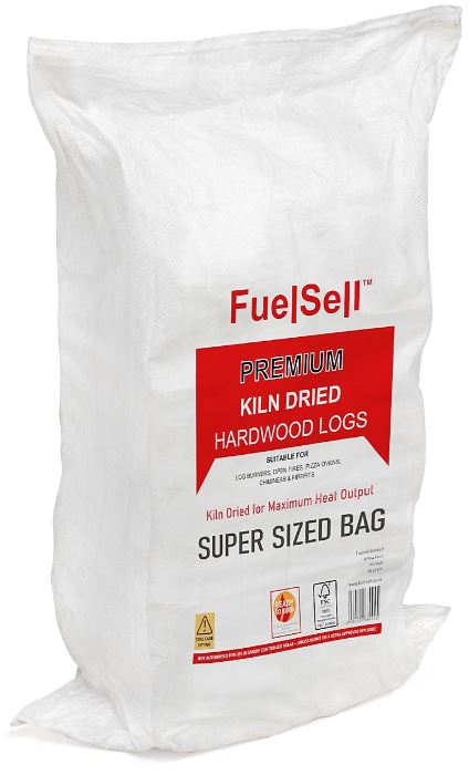 Premium Kiln Dried Hardwood Logs Large 60L Bag