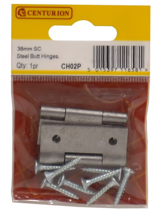 38mm SC 1838 Pattern Steel Butt Hinge (1 pair)