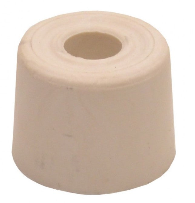 28mm White Plastic Door Stops (Pack of 2)