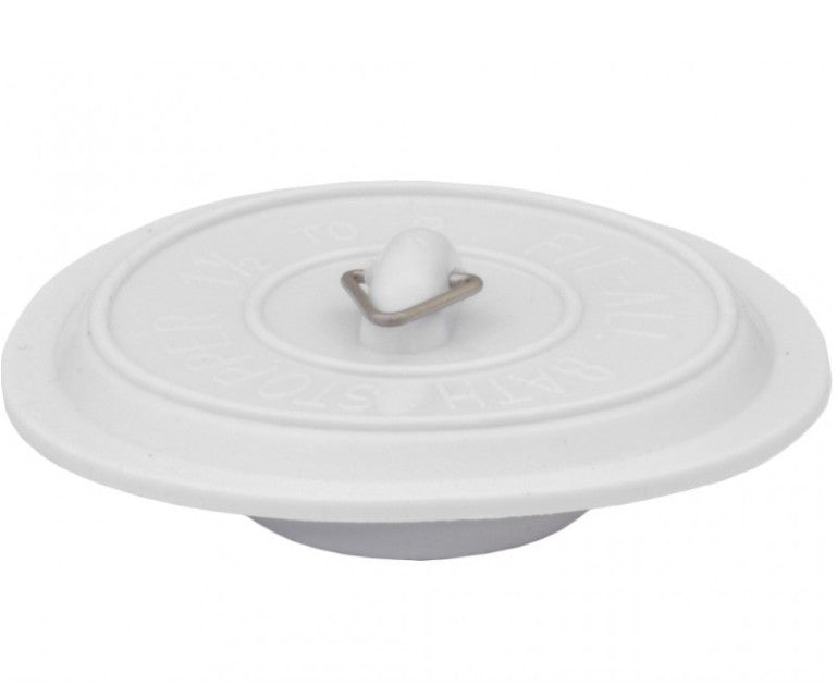 Plug - Sink Bath - White - 1 1/2" - 2" PVC Universal