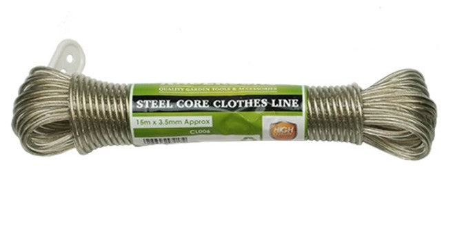 Clothes / Washing Line - Steel Core 3.5mm - 15m