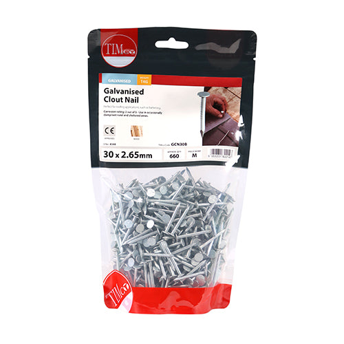 Clout Nail - Galvanised 30mm x 2.65 - 1Kg