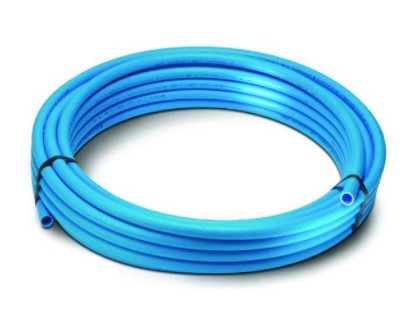 Blue MDPE Pipe 25mm x 50 Metre Roll